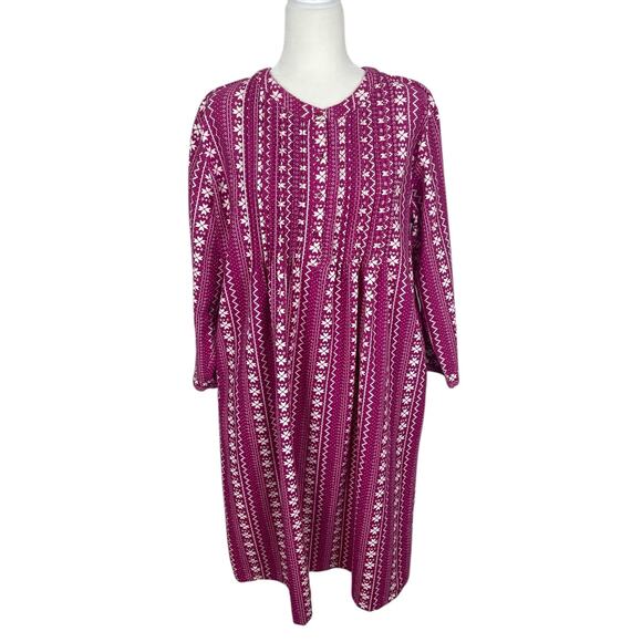 La Cera Other - La Cera 100% Cotton Flannel Nightgown Women's Large Cozy Grandma Conservative